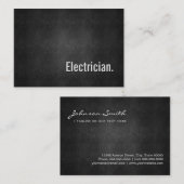 Carte De Visite Electricien Cool Métal Noir Simplicité (Devant / Derrière)