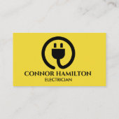 Carte De Visite Electricien de câble Jaune Cool moderne (Dos)
