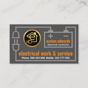 Carte De Visite Électricien de circuit électrique