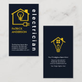 Carte De Visite Électricien de circuit électrique à domicile (Devant / Derrière)