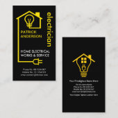 Carte De Visite Électricien de circuit électrique Creative Home (Devant / Derrière)