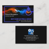 Carte De Visite Électricien de circuit électrique de la foudre (Devant / Derrière)