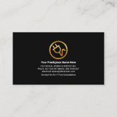 Carte De Visite Electricien de circuit électrique Gold Home (Dos)