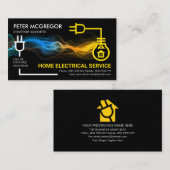 Carte De Visite Électricien de foudre de circuit électrique créati (Devant / Derrière)