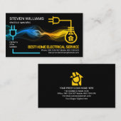 Carte De Visite Électricien de foudre de circuit électrique créati (Devant / Derrière)