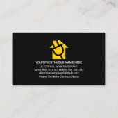 Carte De Visite Électricien de foudre de circuit électrique jaune (Dos)