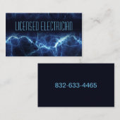 Carte De Visite Électricien de foudre électrique_Personnalisé (Devant / Derrière)