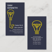 Carte De Visite Électricien de la prise d'alimentation en ampoule  (Devant / Derrière)