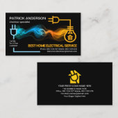 Carte De Visite Électricien de l'ampoule électrique (Devant / Derrière)