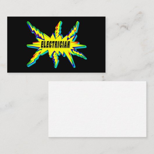 Carte De Visite Électricien de Mémerisation (Devant / Derrière)