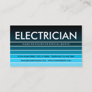 Carte De Visite ÉLECTRICIEN DE PORTE Bleue