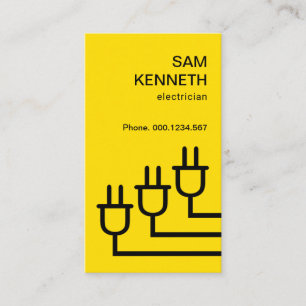 Carte De Visite Électricien d'extension de prise d'alimentation