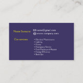 Carte De Visite Électricien domestique (Dos)