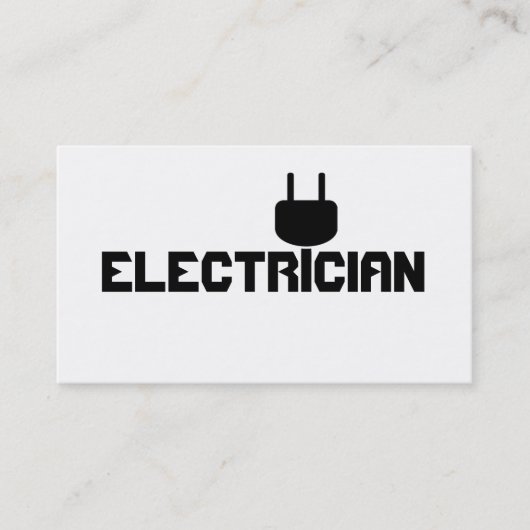 Carte De Visite Electricien Electric Electricity Company (Devant)