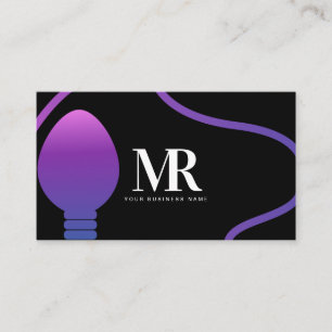 Carte De Visite Électricien Électricité Éclairage Entreprise Marqu