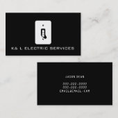 Carte de visite électricien électricité électrique (Devant / Derrière)