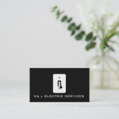 Carte de visite électricien électricité électrique (Debout devant)