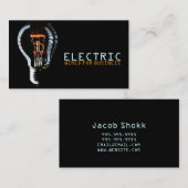 Carte De Visite Électricien Électrique Électricité Fil de choc éle (Devant / Derrière)
