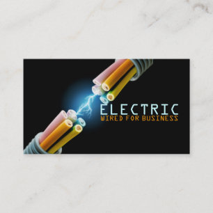 Carte De Visite Électricien Électrique Électrique Fil de choc 