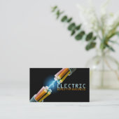 Carte De Visite Électricien Électrique Électrique Fil de choc élec (Debout devant)