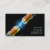 Carte De Visite Électricien Électrique Électrique Fil de choc élec (Dos)