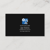 Carte De Visite Électricien électrique intelligent de foudre (Dos)