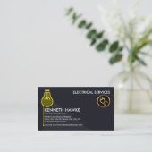 Carte De Visite Électricien élégant du commutateur d'alimentation  (Debout devant)