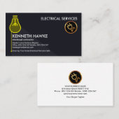 Carte De Visite Électricien élégant du commutateur d'alimentation  (Devant / Derrière)