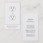 Carte De Visite Électricien/entrepreneur (Devant / Derrière)