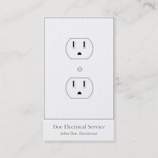 Carte De Visite Électricien/entrepreneur (Devant)