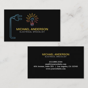 Carte De Visite Électricien Entrepreneur Électricien Professionnel