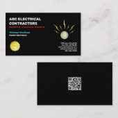 Carte De Visite Électricien | Entrepreneur électrique (Devant / Derrière)