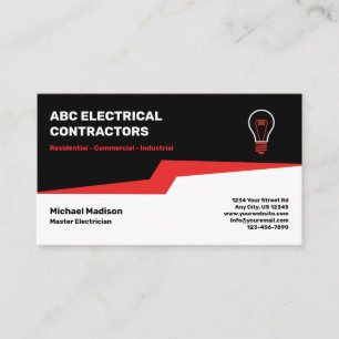 Carte De Visite Électricien   Entrepreneur électrique