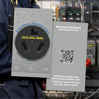 Carte De Visite Électricien | Entrepreneur en électricité