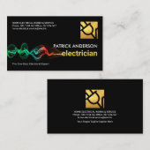 Carte De Visite Électricien frappant Éclair puissance (Devant / Derrière)