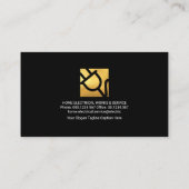 Carte De Visite Électricien frappant Éclair puissance (Dos)