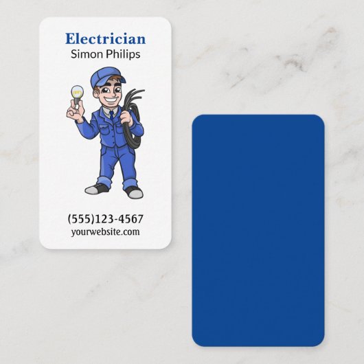 Carte De Visite Electricien Handyman (Devant / Derrière)