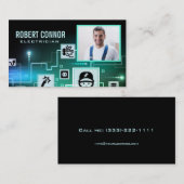Carte De Visite Electricien Home Electrique Expert (Devant / Derrière)
