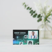 Carte De Visite Electricien Home Electrique Expert (Debout devant)