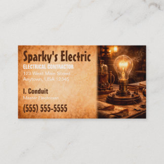 Carte De Visite Électricien maître | Entrepreneur électricien