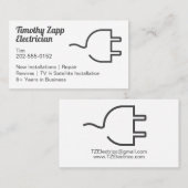 Carte De Visite Électricien moderne (Devant / Derrière)
