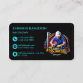 Carte De Visite Electricien moderne branché et dynamique (Devant)