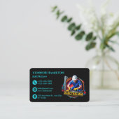 Carte De Visite Electricien moderne branché et dynamique (Debout devant)