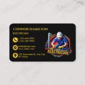 Carte De Visite Electricien moderne branché et dynamique (Devant)