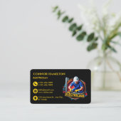 Carte De Visite Electricien moderne branché et dynamique (Debout devant)