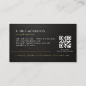 Carte De Visite Électricien Moderne Code QR (Dos)