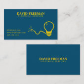 Carte De Visite Électricien Moderne Éclairage Maison Services de c (Devant / Derrière)