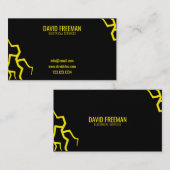 Carte De Visite Électricien Moderne Éclairage Service électrique (Devant / Derrière)