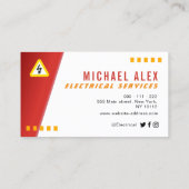 carte de visite électricien moderne et branché (Dos)