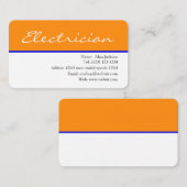 carte de visite électricien modifiable (Devant / Derrière)